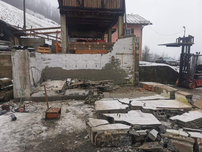 Abriss der alten Garage, 2021
